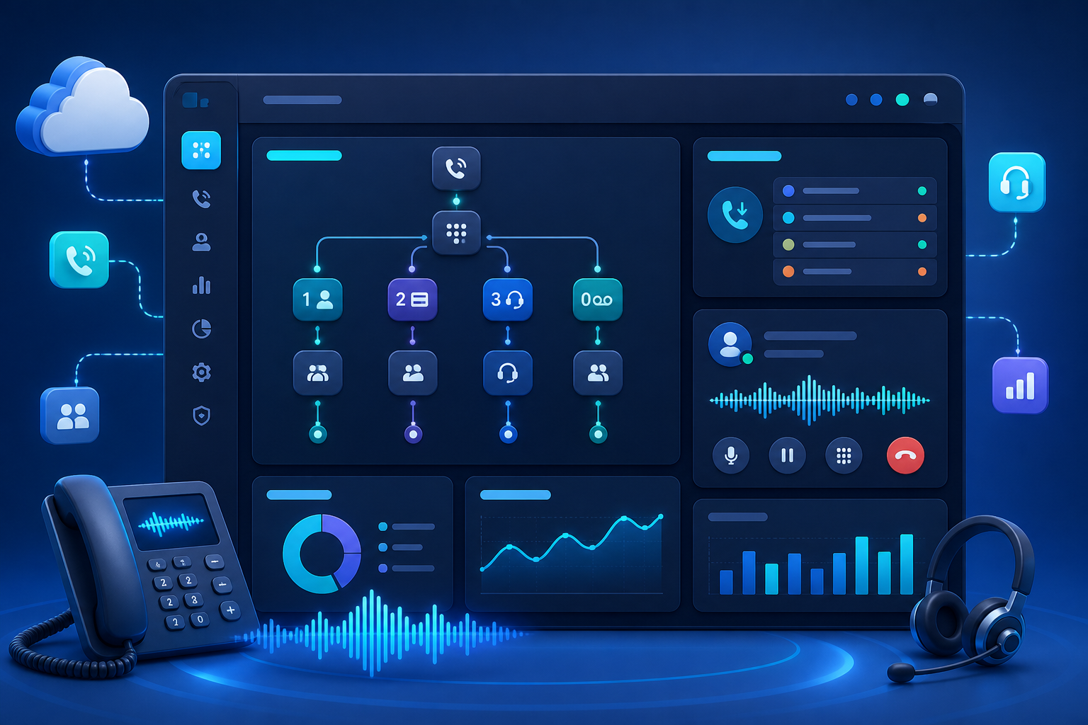 IVR Cloud Telephony solution illustration